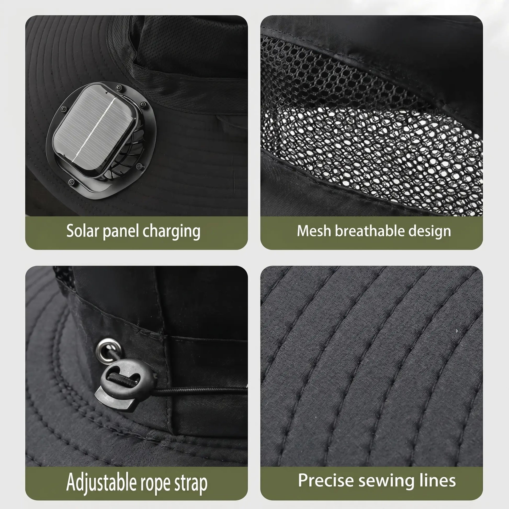 2026 Ultimate Solar-Powered Cooling Hat with Triple Rechargeable Fans - Stay Cool & Protected Outdoors!