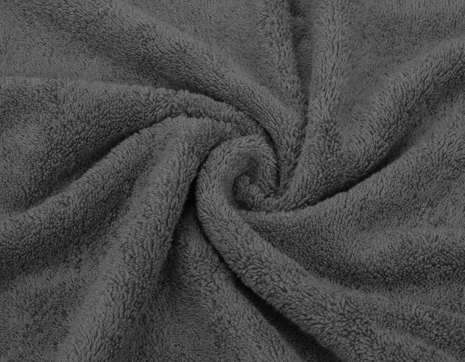 Turkish 6 Piece Towel Set, 100% Cotton Premium Soft Bathroom Towels, Dark Gray