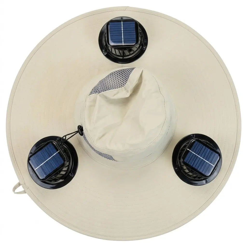 2026 Ultimate Solar-Powered Cooling Hat with Triple Rechargeable Fans - Stay Cool & Protected Outdoors!